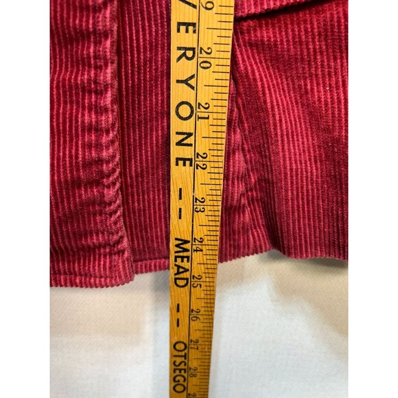 Mossimo Supply Co. Womens Double Breasted Corduroy Jacket Long Sleeve Size M Red - Picture 8 of 11